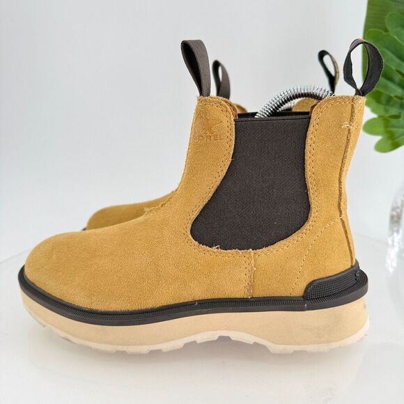 Sorel Hi Line Waterproof Chelsea Boots Tan Yellow Black Women’s Size 5.5 Comfy - Picture 5 of 13